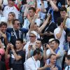 Fabrice Santoro, Jean-Roch, Dylan Deschamps et Nagui lors de France-Argentine en 8e de finale de la Coupe du monde de football le 30 juin 2018 à Kazan en Russie. © Cyril Moreau/Bestimage