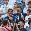 Fabrice Santoro et Jean-Roch lors de France-Argentine en 8e de finale de la Coupe du monde de football le 30 juin 2018 à Kazan en Russie. © Cyril Moreau/Bestimage