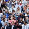 Michel Cymes, Bruno Solo, Fabrice Santoro et Jean Roch lors de France-Argentine en 8e de finale de la Coupe du monde de football le 30 juin 2018 à Kazan en Russie. © Cyril Moreau/Bestimage