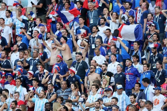Ambiance supporters lors de France-Argentine en 8e de finale de la Coupe du monde de football le 30 juin 2018 à Kazan en Russie. © Cyril Moreau/Bestimage