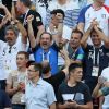 Michel Cymes, Bruno Solo, Jean-Roch, Fabrice Santoro lors de France-Argentine en 8e de finale de la Coupe du monde de football le 30 juin 2018 à Kazan en Russie. © Cyril Moreau/Bestimage