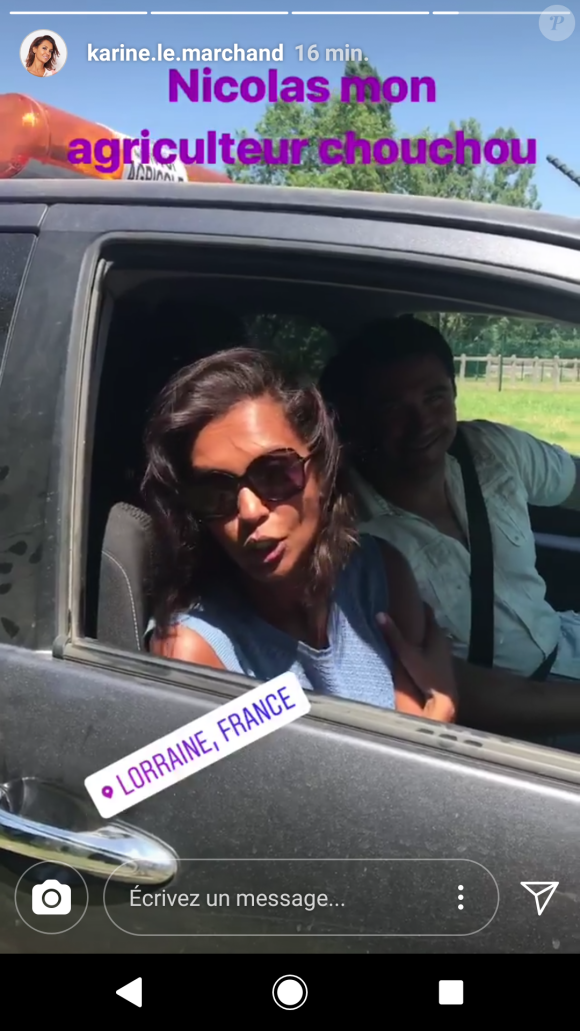 Karine Le Marchand à Nancy avec son "chouchou" de "L'amour est dans le pré" Nicolas - Instagram, 1er juillet 2018
