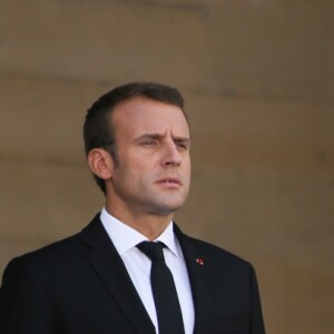 Emmanuel Macron, président de la République - Cérémonie d'entrée de Simone Veil et de son époux Antoine Veil au Panthéon à Paris le 1er juillet 2018 © Hamilton / Pool / Bestimage