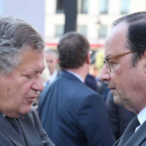 François Hollande et Jean Veil - Cérémonie d'entrée de Simone Veil et de son époux Antoine Veil au Panthéon à Paris le 1er juillet 2018 © Hamilton / Pool / Bestimage