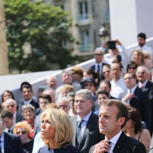 Le président de la République française Emmanuel Macron et sa femme la première dame Brigitte Macron - Cérémonie d'entrée de Simone Veil et de son époux Antoine Veil au Panthéon à Paris le 1er juillet 2018 © Hamilton / Pool / Bestimage