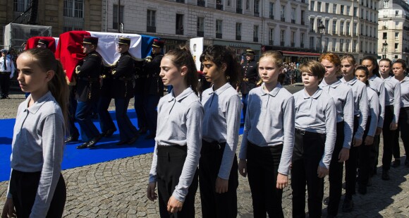 Simone Veil est inhumée aujourd'hui au Panthéon, en compagnie de son mari Antoine Veil. Les deux cercueils seront disposés dans la nef du Panthéon, où le public pourra leur rendre hommage à Paris le 1er juillet 2018 © Eliot Blondet / Pool / Bestimage