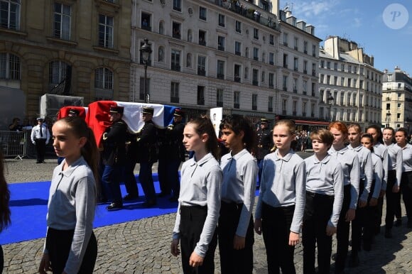 Simone Veil est inhumée aujourd'hui au Panthéon, en compagnie de son mari Antoine Veil. Les deux cercueils seront disposés dans la nef du Panthéon, où le public pourra leur rendre hommage à Paris le 1er juillet 2018 © Eliot Blondet / Pool / Bestimage