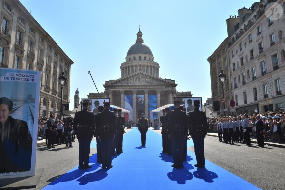Simone Veil est inhumée aujourd'hui au Panthéon, en compagnie de son mari Antoine Veil. Les deux cercueils seront disposés dans la nef du Panthéon, où le public pourra leur rendre hommage à Paris le 1er juillet 2018 © Eliot Blondet / Pool / Bestimage