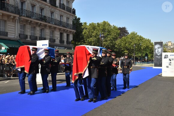 Simone Veil est inhumée aujourd'hui au Panthéon, en compagnie de son mari Antoine Veil. Les deux cercueils seront disposés dans la nef du Panthéon, où le public pourra leur rendre hommage à Paris le 1er juillet 2018 © Eliot Blondet / Pool / Bestimage