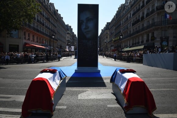 Simone Veil est inhumée aujourd'hui au Panthéon, en compagnie de son mari Antoine Veil. Les deux cercueils seront disposés dans la nef du Panthéon, où le public pourra leur rendre hommage à Paris le 1er juillet 2018 © Eliot Blondet / Pool / Bestimage