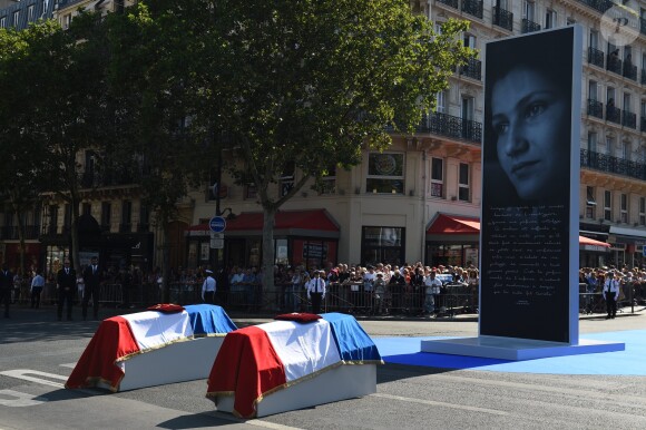 Simone Veil est inhumée aujourd'hui au Panthéon, en compagnie de son mari Antoine Veil. Les deux cercueils seront disposés dans la nef du Panthéon, où le public pourra leur rendre hommage à Paris le 1er juillet 2018 © Eliot Blondet / Pool / Bestimage