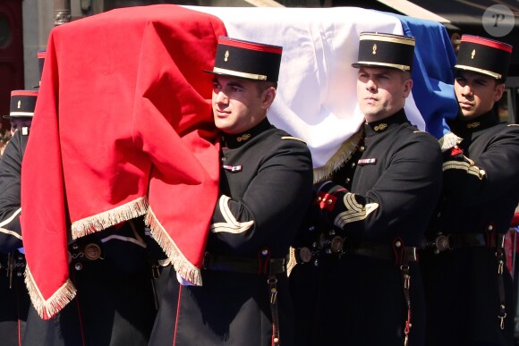 Entrée de Simone et Antoine Veil au Panthéon, Paris, France, le 1er juillet 2018. Les deux cercueils seront disposés dans la nef du Panthéon, où le public pourra leur rendre hommage © Stéphane Lemouton / Bestimage