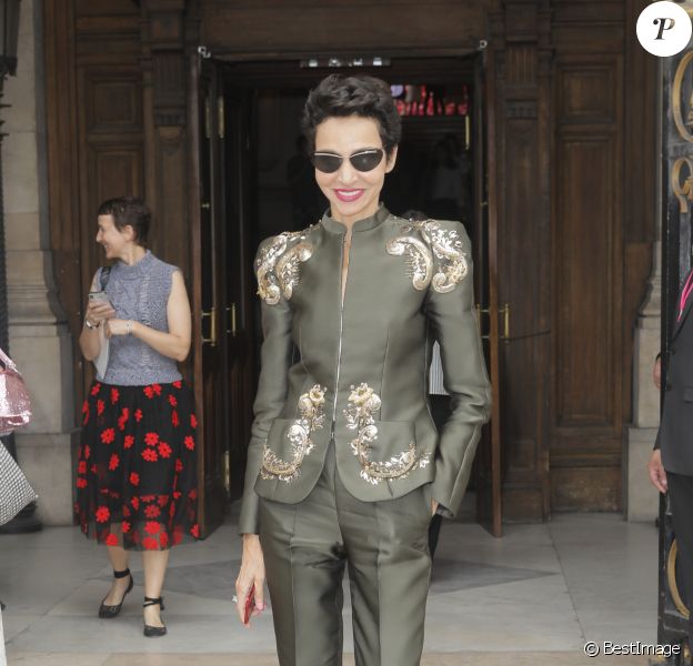 Farida Khelfa - Défilé de mode Schiaparelli Haute-Couture collection Automne/Hiver 2018/19 lors de la fashion week à Paris, le 2 juillet 2018. © Veeren/CVS/Bestimage