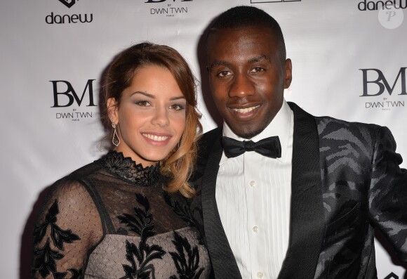 Blaise Matuidi et sa compagne Isabelle - Lancement des smartphones "BM by DWN TWN" de la marque Danew co-créés par Matuidi (joueur du PSG) à l'Elyséum, Paris, le 5 mai 2016. © Veeren/Bestimage