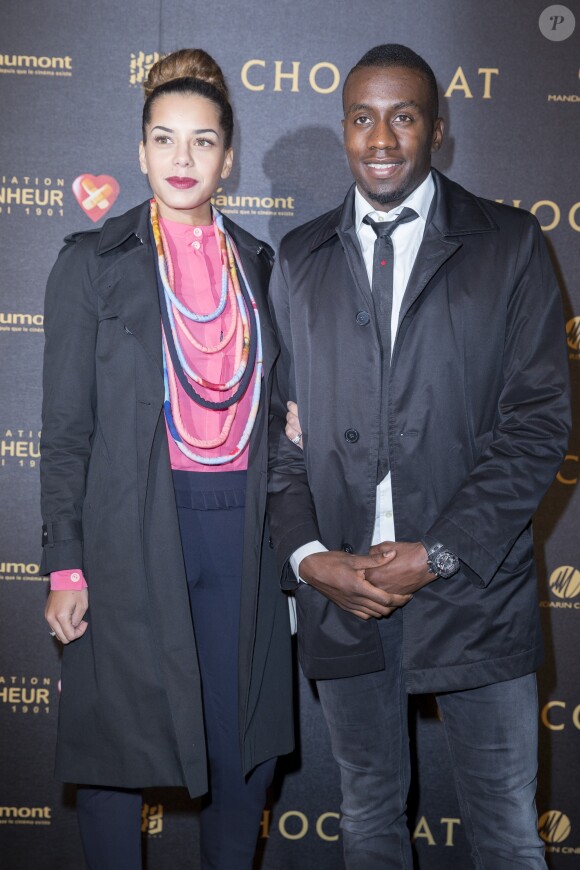 Blaise Matuidi et sa compagne Isabelle - Avant-première du film "Chocolat" au Gaumont Champs-Elysées Marignan à Paris, le 1er février 2016. © Olivier Borde/Bestimage