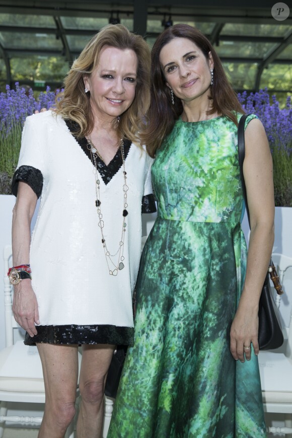 Caroline Scheufele et Livia Firth au défilé de mode Giambattista Valli haute couture collection automne-hiver 2018-2019 lors de la fashion week à Paris, le 2 juillet 2018. © Olivier Borde/Bestimage