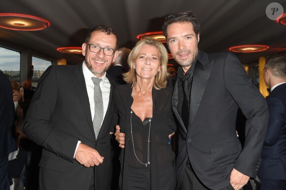 Dany Boon, Claire Chazal, Nicolas Bedos - Soirée du 90e anniversaire de Line Renaud sur le bateau Potel & Chabot "Pavillon Seine" à Paris le 2 juillet 2018. © Coadic Guirec/Bestimage
