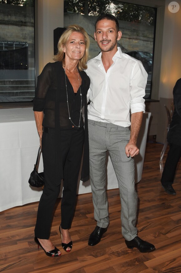 Claire Chazal et Vincent Dedienne - Soirée du 90e anniversaire de Line Renaud sur le bateau Potel & Chabot "Pavillon Seine" à Paris le 2 juillet 2018. © Coadic Guirec/Bestimage