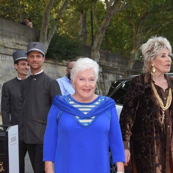 Line Renaud et Nicole Sonneville - Soirée du 90e anniversaire de Line Renaud sur le bateau Potel & Chabot "Pavillon Seine" à Paris le 2 juillet 2018. © Coadic Guirec/Bestimage