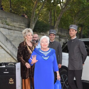 Line Renaud et Nicole Sonneville - Soirée du 90e anniversaire de Line Renaud sur le bateau Potel & Chabot "Pavillon Seine" à Paris le 2 juillet 2018. © Coadic Guirec/Bestimage