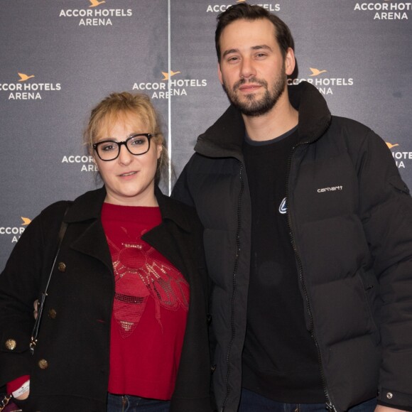 Exclusif - Marilou Berry et son compagnon Alexis lors du concert de Suprême NTM (Joeystarr et Kool Shen) à L'AccorHotels Arena à Paris le 09 mars 2018.