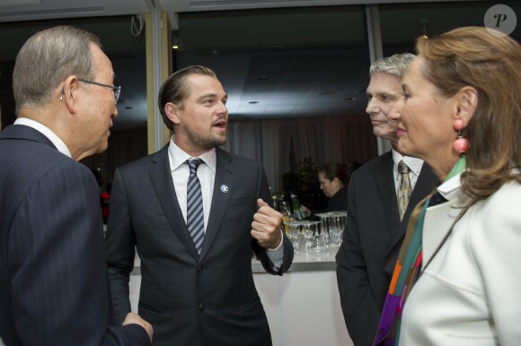 Ban Ki-moon, Leonardo DiCaprio, Piers John Sellers et Ségolène Royal - Présentation du documentaire "Before the Flood" au siège de la Nasa à New York le 20 octobre 2016