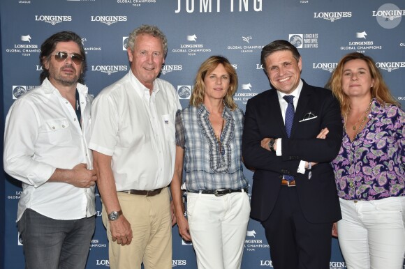 Exclusif - Christophe Bonnat, Guy Drut, Virginie Coupérie-Eiffel, Juan-Carlos Capelli et Coco Coupérie-Eiffel - Photocall du Longines Paris Eiffel Jumping au Champ de Mars à Paris, le 6 juillet 2018. © Veeren/Borde/Bestimage