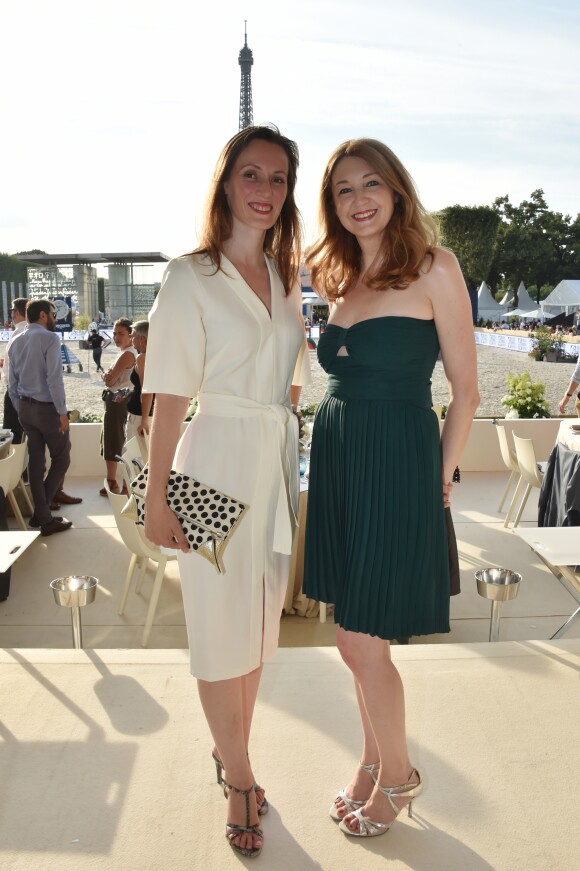 Exclusif - Anne Pourbaix et Celine Cassoudesalle - People lors du Longines Paris Eiffel Jumping au Champ de Mars à Paris, le 6 juillet 2018. © Veeren/Borde/Bestimage