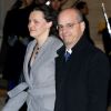 Jean-Michel Blanquer et sa compagne Aurélie Devos - Le grand-duc et la grande-duchesse de Luxembourg assistent au Dîner d'Etat, au Palais présidentiel de l'Elysée, offert par le président de la République française et sa femme la Première Dame à l'occasion d'une Visite d'Etat en France à Paris, France, le 19 mars 2018. © Jacovides-Moreau/Bestimage