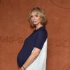 Sylvie Tellier, enceinte au village lors des internationaux de France à Roland Garros le 10 juin 2018. © Veeren / Bestimage