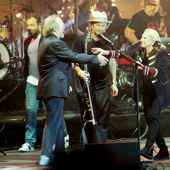 Stephen Stills et Christopher Stills - Véronique Sanson en concert pour l'ouverture du festival des Francofolies de La Rochelle, le 11 juillet 2018.