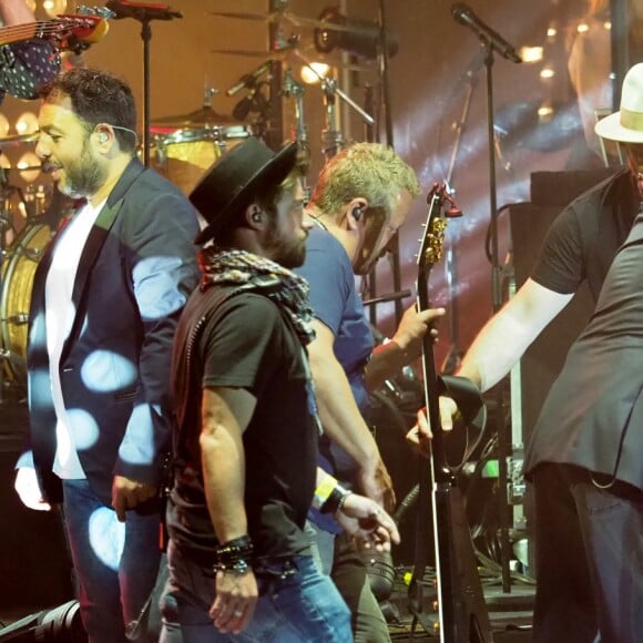 Stephen Stills et Christopher Stills - Véronique Sanson en concert pour l'ouverture du festival des Francofolies de La Rochelle, le 11 juillet 2018.