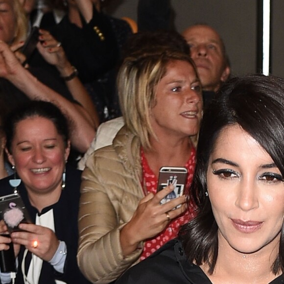 Leïla Bekhti arrive au dîner "Dior - Madame Figaro" à l'hôtel JW Marriott lors du 71ème Festival International du Film de Cannes, le 12 mai 2018.