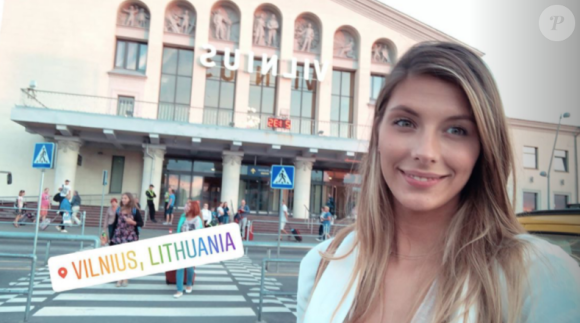 Camille cerf à Vilnius en Lituanie, le 7 juillet 2018.
