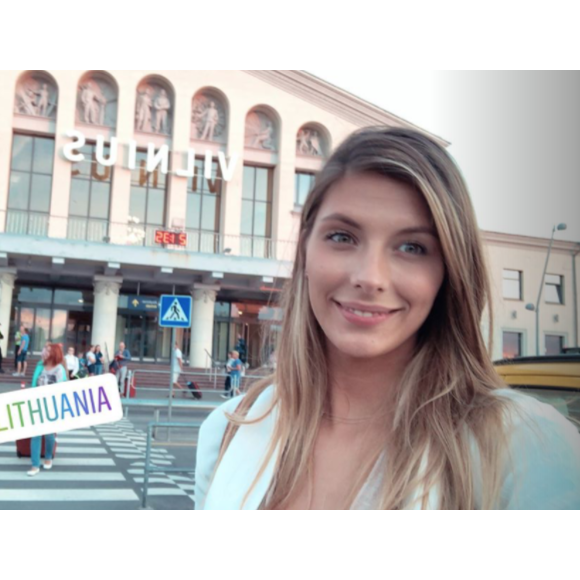 Camille cerf à Vilnius en Lituanie, le 7 juillet 2018.