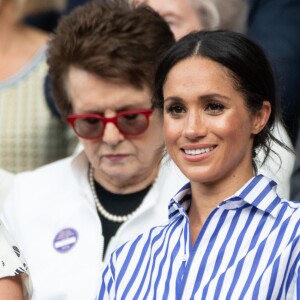 La duchesse Meghan de Sussex (Meghan Markle) à Wimbledon le 14 juillet 2018.