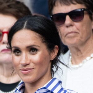 La duchesse Meghan de Sussex (Meghan Markle) à Wimbledon le 14 juillet 2018.