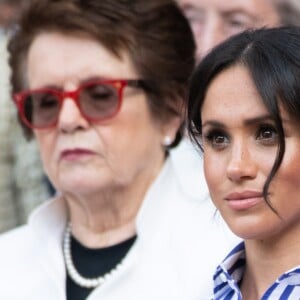 La duchesse Meghan de Sussex (Meghan Markle) à Wimbledon le 14 juillet 2018.