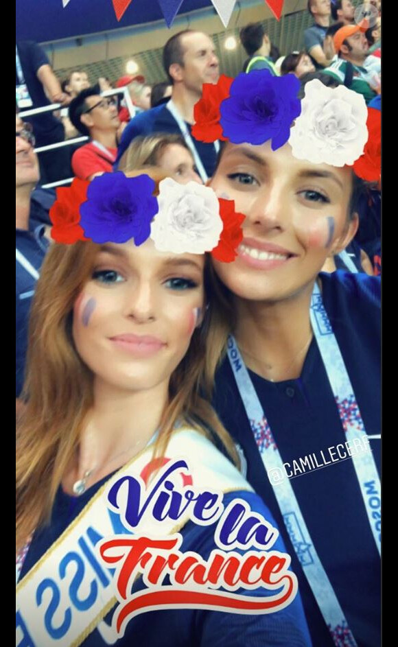 Les Miss France dans tout leurs états après la victoire de l'Equipe de France lors de la Coupe du monde 2018 - 15 juillet 2018