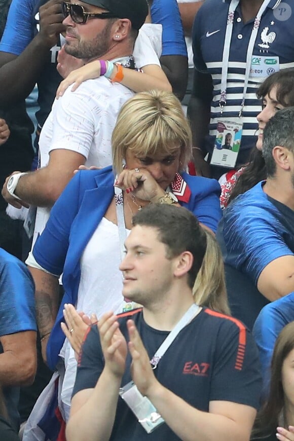 Isabelle Griezmann (mère d'Antoine Griezmann) - People au stade Loujniki lors de la finale de la Coupe du Monde de Football 2018 à Moscou, opposant la France à la Croatie à Moscou le 15 juillet 2018 .© Cyril Moreau/Bestimage