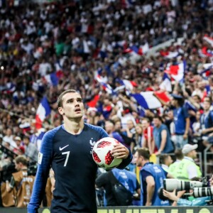 Illustrations d'Antoine Griezmann lors de la finale de la Coupe du Monde "France - Croatie (4-2)" au stade Loujniki à Moscou (FIFA World Cup Russia2018) le 15 juillet 2018. © Cyril Moreau/Bestimage