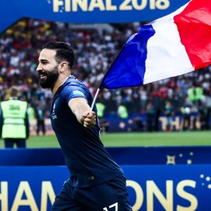 MOSCOW, RUSSIA - JULY 15, 2018: Adil Rami - An award ceremony after the 2018 FIFA World Cup Final match between France and Croatia at Luzhniki Stadium.