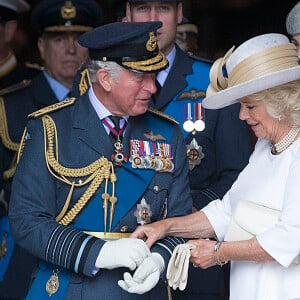 Le prince Charles et Camilla Parker Bowles, duchesse de Cornouailles, le prince William, duc de Cambridge et Kate Catherine Middleton, duchesse de Cambridge - La famille royale d'Angleterre à l'abbaye de Westminster pour le centenaire de la RAF à Londres. Le 10 juillet 2018