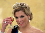 L'élégante Maxima des Pays-Bas trinque à la santé des royaux de Suède !