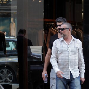 George Michael et Fadi Fawaz à Paris le 23 mars 2012.