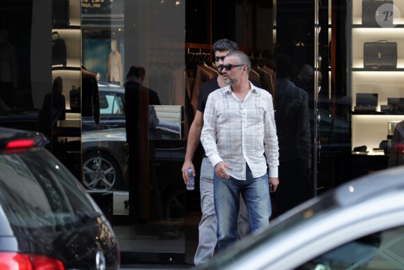 George Michael et Fadi Fawaz à Paris le 23 mars 2012.