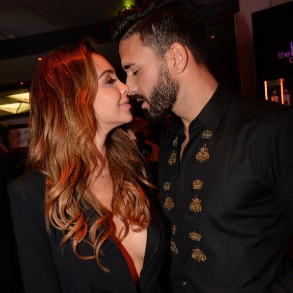 Exclusif - Nabilla Benattia et Thomas Vergara s'embrassent lors d'une soirée privée à la Villa des Amandiers lors du 71ème Festival International de Cannes le 14 mai 2018. © Rachid Bellak/Bestimage