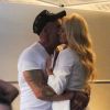 Exclusif - Dominic Purcell et sa compagne Reagan Adams s'embrassent et se câlinent lors du Comic-Con 2018 à San Diego, le 22 juillet 2018.