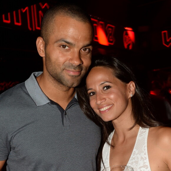 Exclusif - Tony Parker et sa femme Axelle Francine - Soirée Eleven Paris au VIP Room de Saint-Tropez, le 25 juillet 2018. © Rachid Bellak/Bestimage