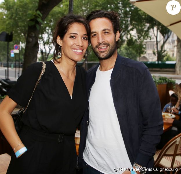 Exclusif - Laurie Cholewa et Greg Levy - Inauguration du restaurant "Gabylou Notre-Dame" à Paris le 12 juin 2018. © Denis Guignebourg / Bestimage